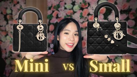 lady dior mini fashionphile|Lady Dior mini vs small.